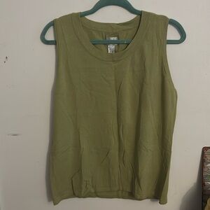 Chico Light Green Knit Tank Top Size 3 (Nylon and Rayon)